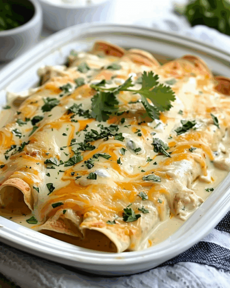 Chicken Enchiladas with Sour Cream White Sauce