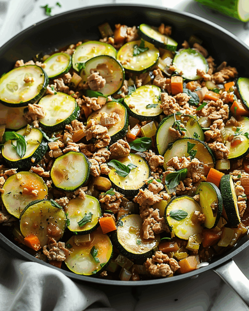 Ground Turkey and Zucchini Skillet