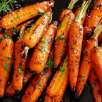 Honey Garlic Butter Roasted Carrots