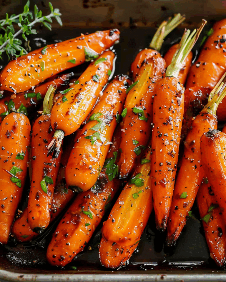 Honey Garlic Butter Roasted Carrots