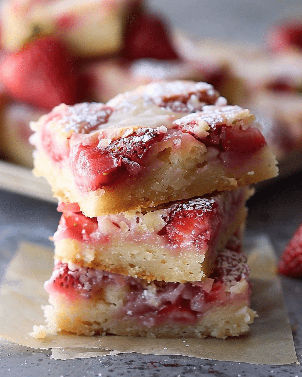 Strawberry Lemon Blondies