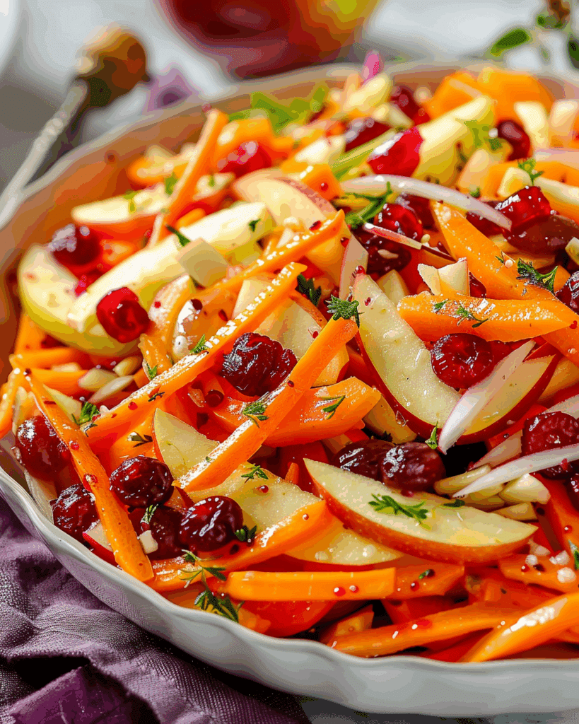 Refreshing Apple Cranberry Carrot Salad