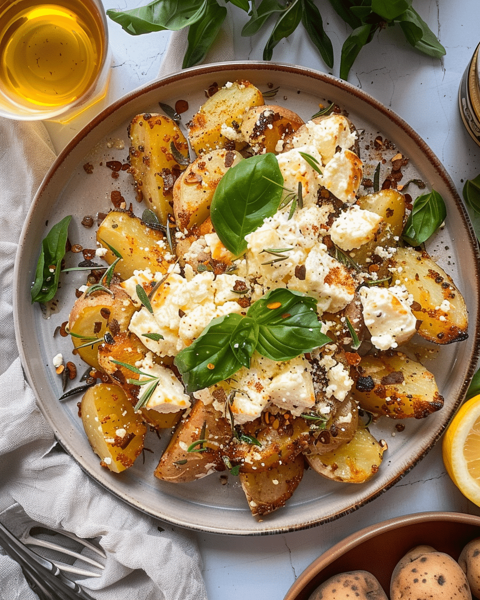 Baked Feta Potatoes