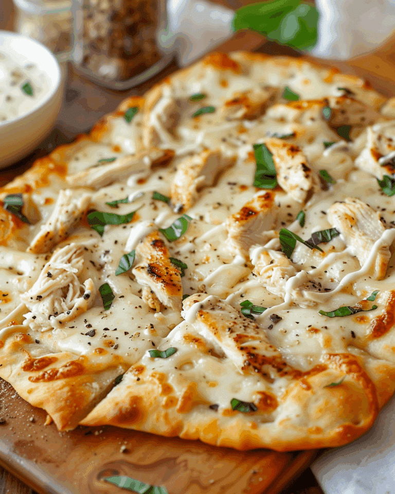 Chicken Alfredo Flatbread