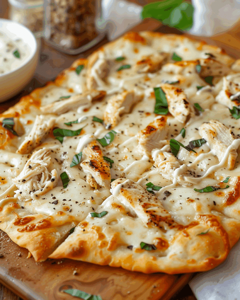Chicken Alfredo Flatbread