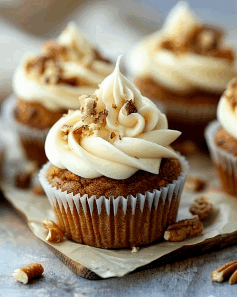 Carrot Cake Cupcakes with Cream Cheese Frosting