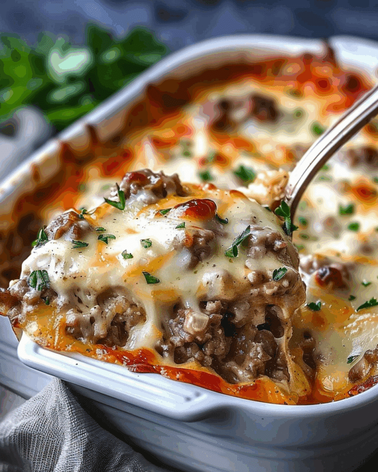 Low Carb Philly Cheesesteak Casserole