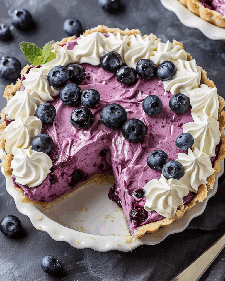 No-Bake Blueberry Pie