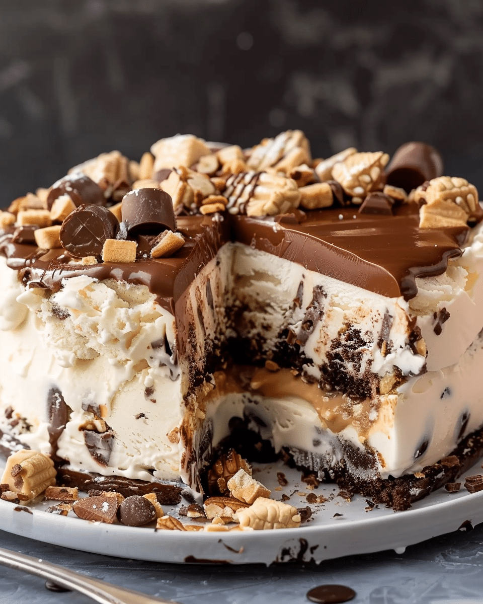 Buster Bar Ice Cream Cake