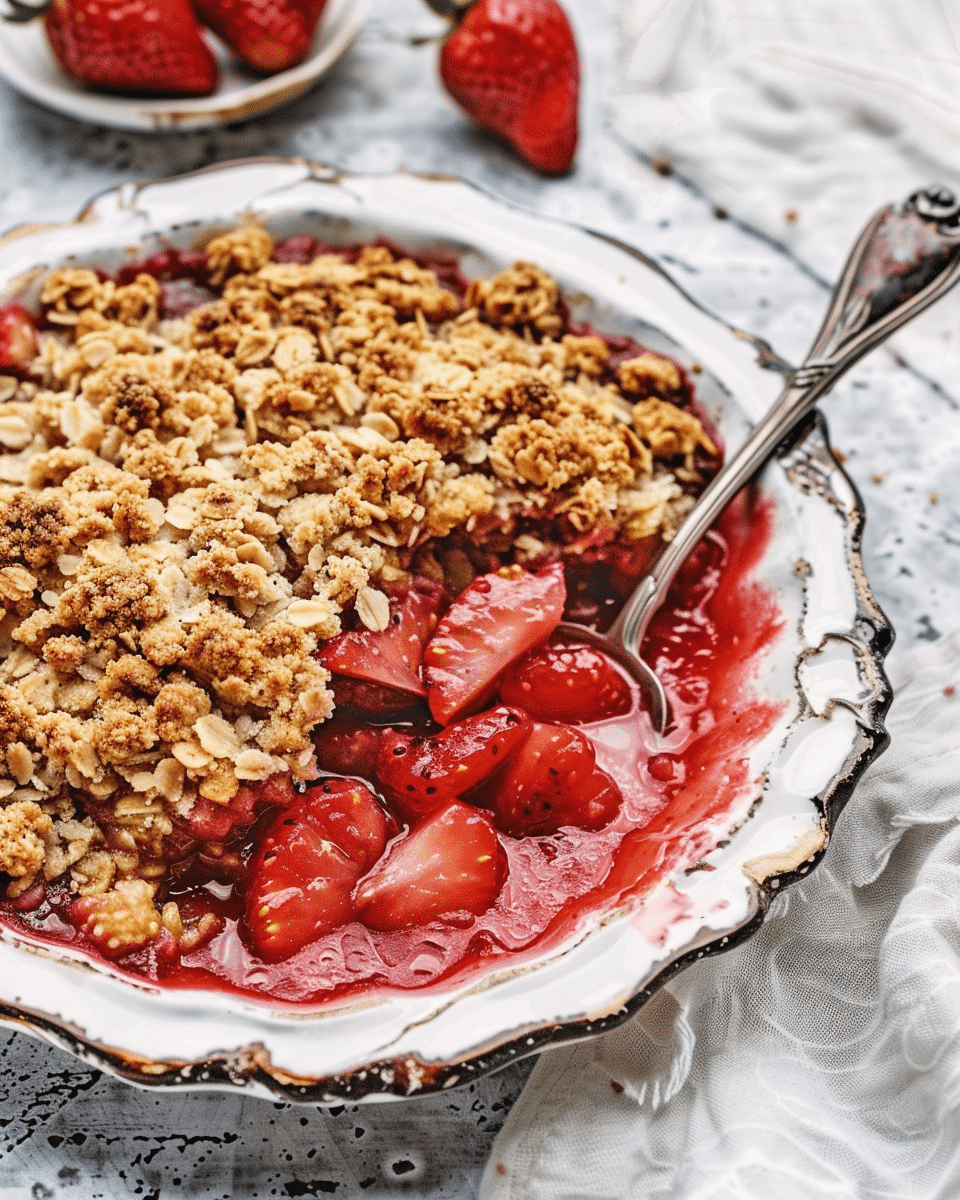 Strawberry Rhubarb Crumble