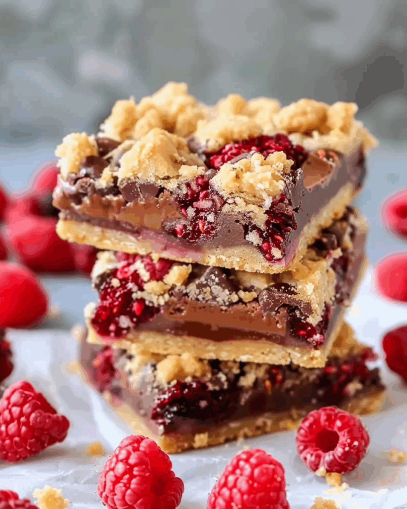 Chocolate Raspberry Crumb Bars