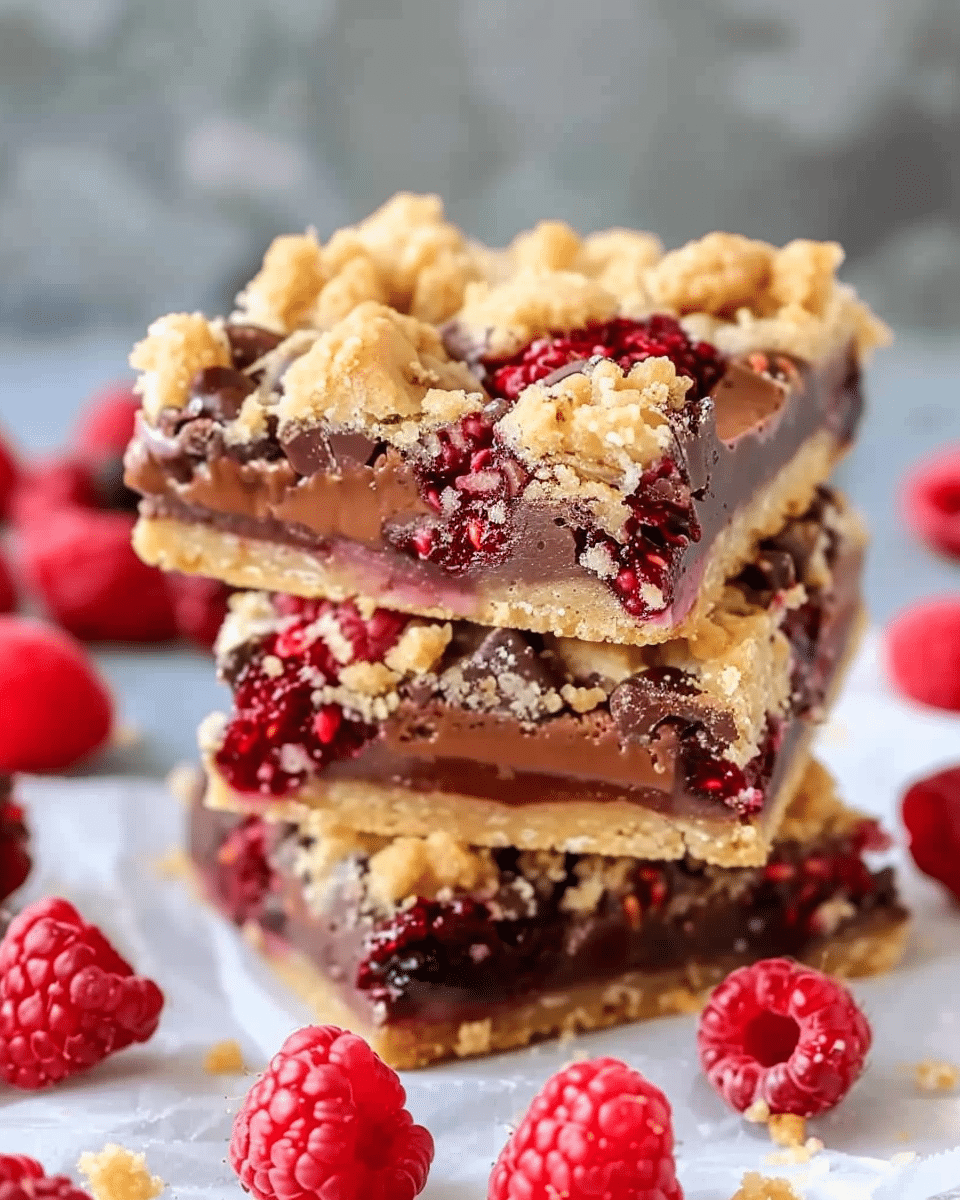 Chocolate Raspberry Crumb Bars