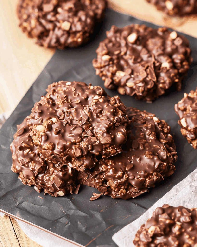Chocolate Peanut Butter No‑Bake Cookies