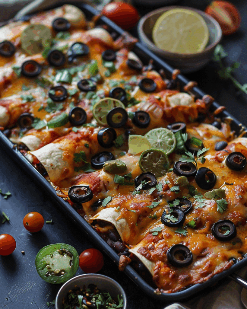 Pizza Enchiladas with Ground Beef