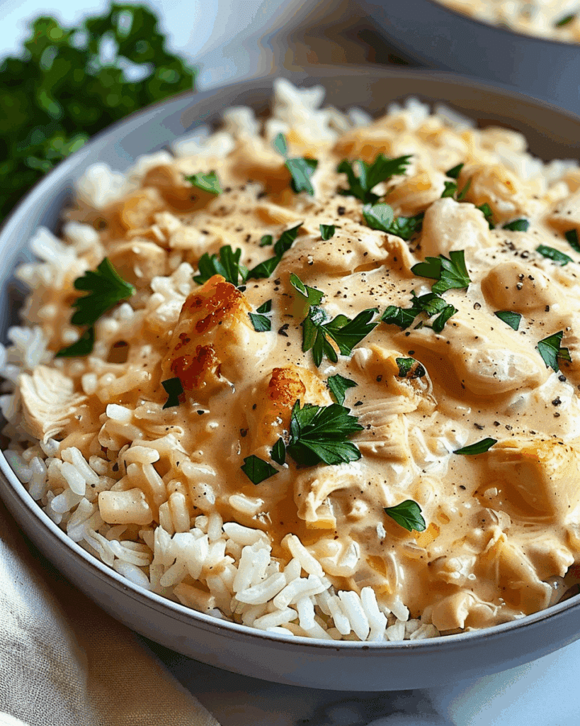 Creamy Smothered Chicken and Rice