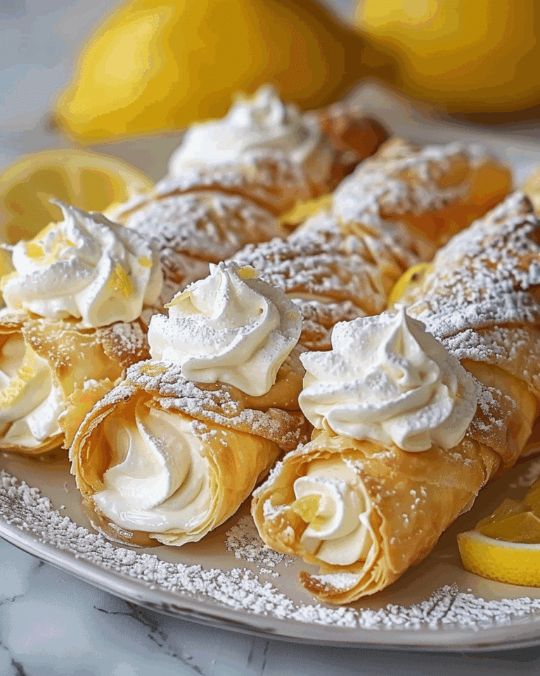 Zesty Lemon‑Cream Cannolis with Meringue