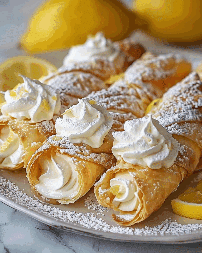 Zesty Lemon‑Cream Cannolis with Meringue