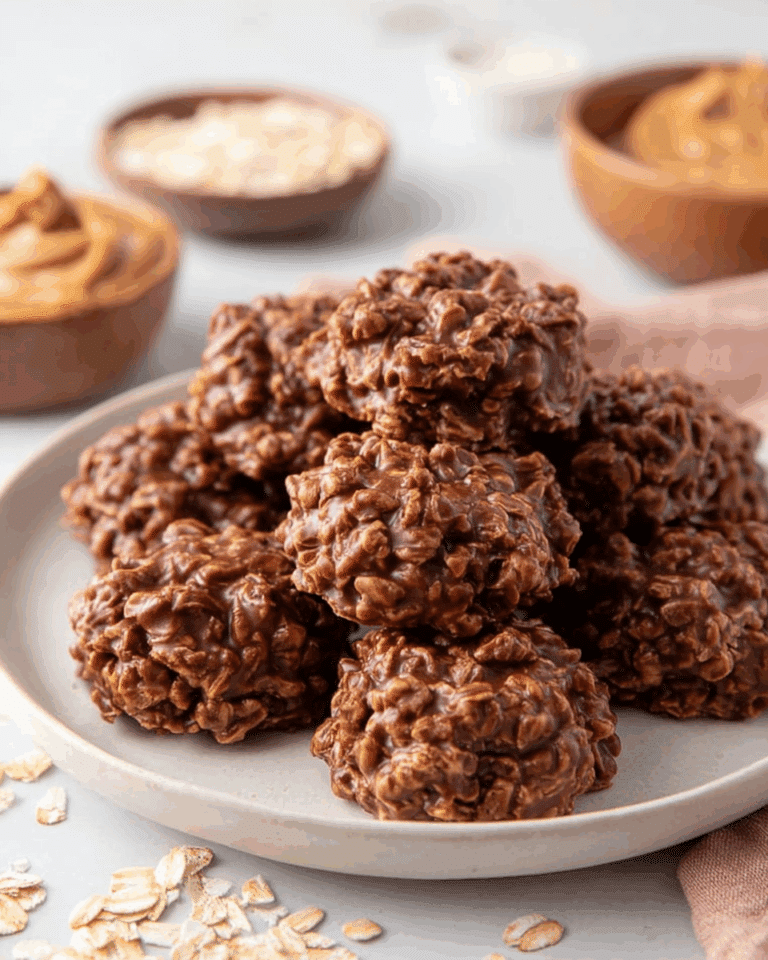 No Bake Peanut Butter Chocolate Cookies Recipe