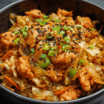 Sautéed Garlic Cabbage with Tender Chicken Recipe