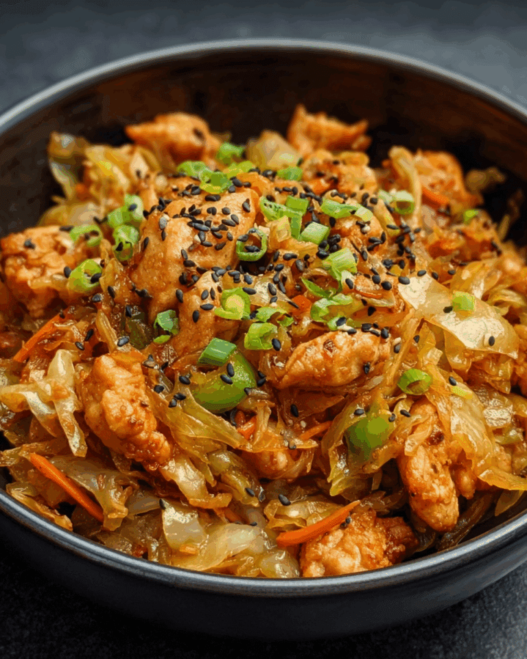 Sautéed Garlic Cabbage with Tender Chicken Recipe