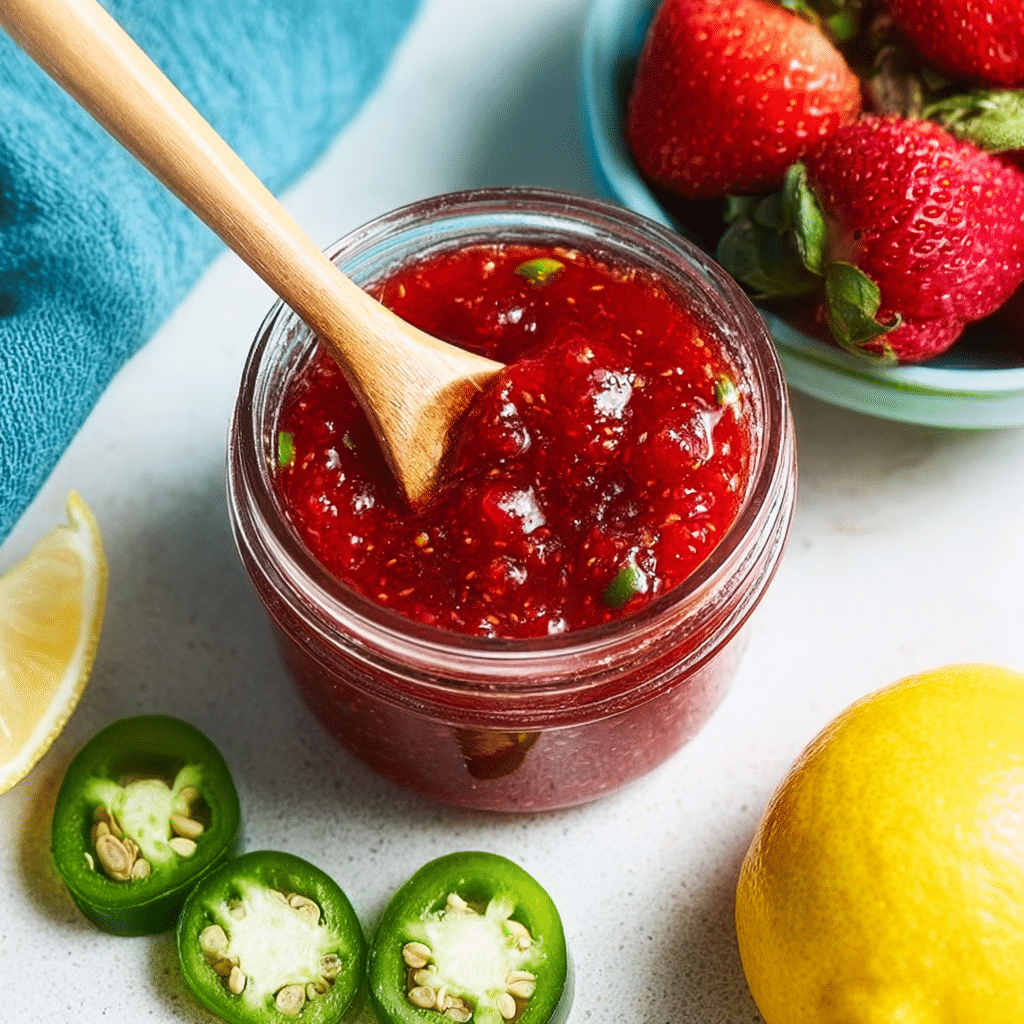 Jalapeño Strawberry Jam Recipe - Recipe Image