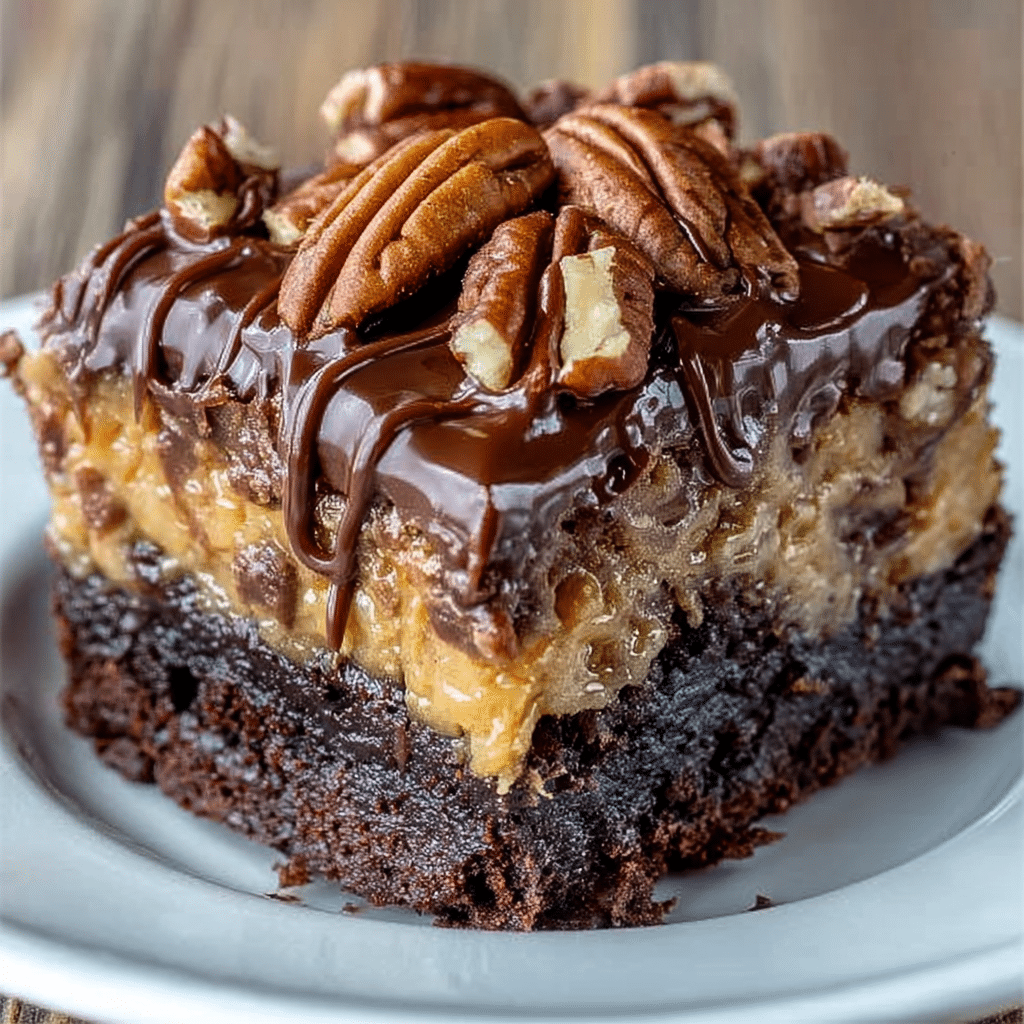 Irresistible German Chocolate Poke Cake Recipe - Recipe Image