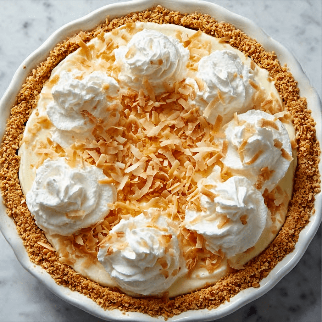 No Bake Coconut Cream Pie Recipe - Recipe Image