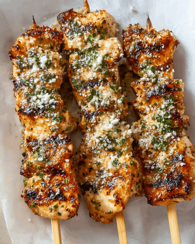 Ranch Garlic Parmesan Chicken Skewers Recipe