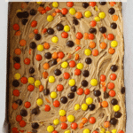 Chewy REESE'S PIECES Peanut Butter Brownies Recipe