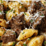 Creamy Paprika Steak Shells Recipe