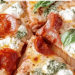 Hot Honey Pepperoni Ricotta Pizza : Sweet and Spicy Recipe