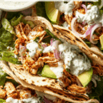 Shredded Chicken Tacos with Creamy Chimichurri Sauce Recipe