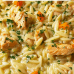 COZY & CREAMY CHICKEN POT PIE ORZO Recipe