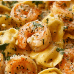 Shrimp Tortellini with Lemon Garlic Cream Sauce￼ Recipe