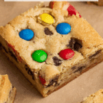 M&M Cookie Bars Recipe