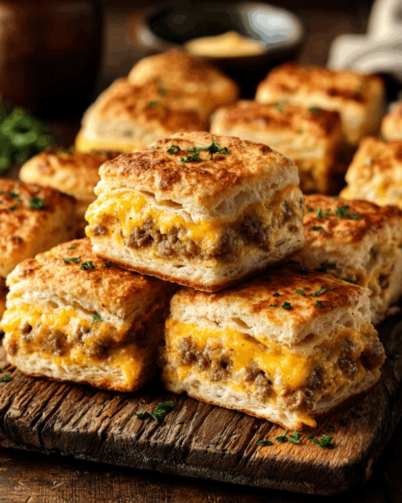 Sausage Cheese Butter Swim Biscuits Recipe