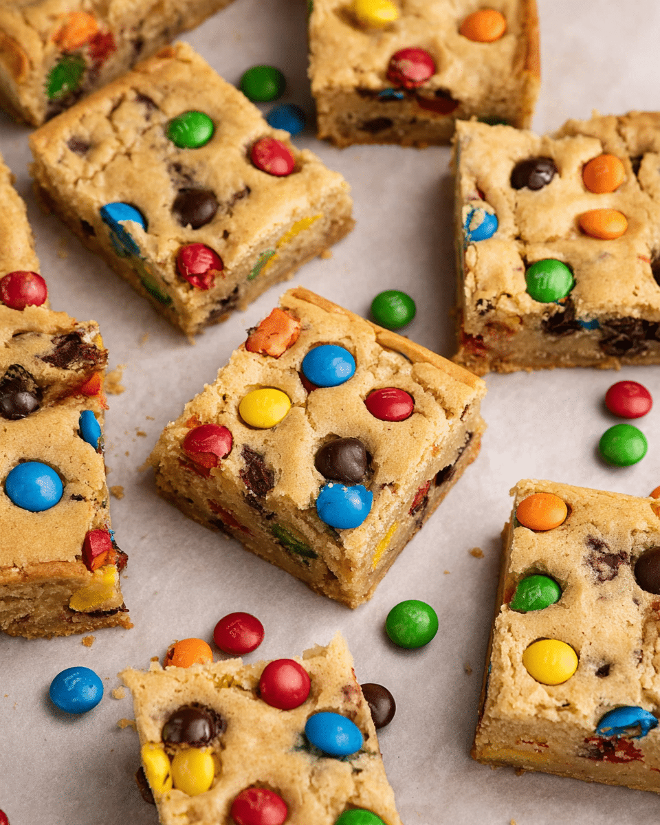 M&M Cookie Bars Recipe