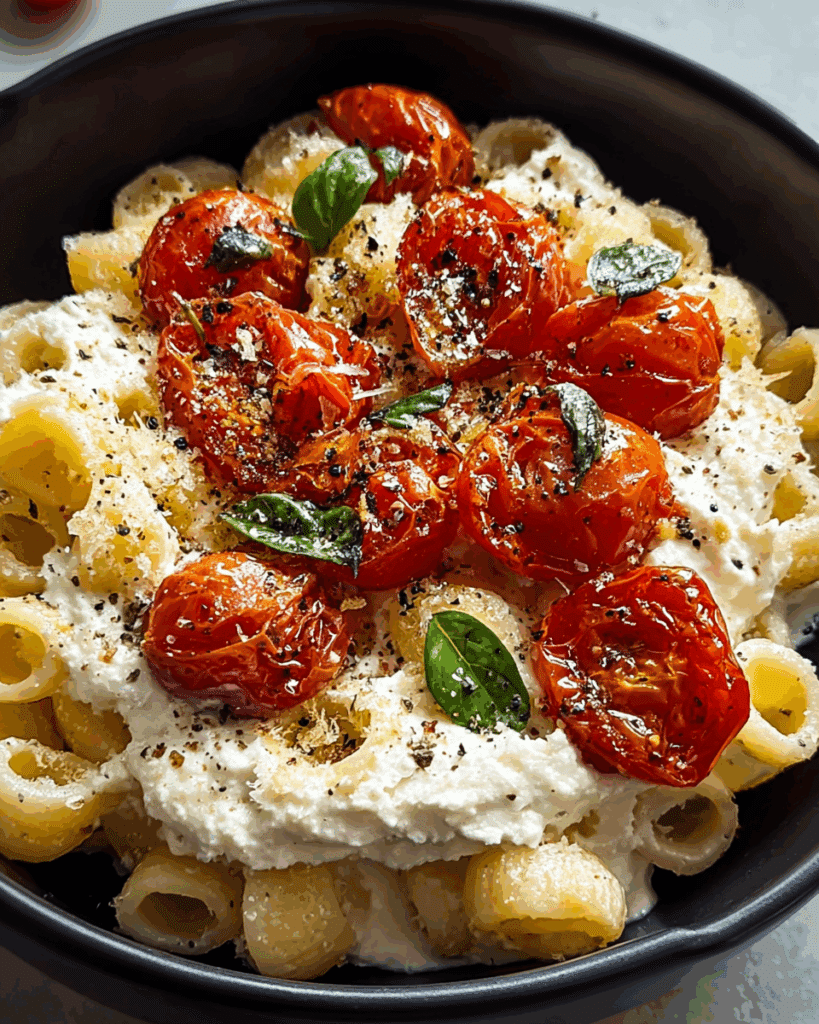 Roasted Tomato and Garlic Ricotta Pasta Recipe
