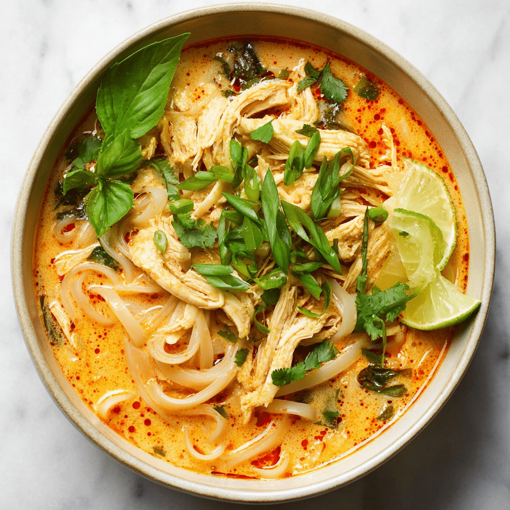 Easy Thai Chicken Curry Soup Recipe - Recipe Image