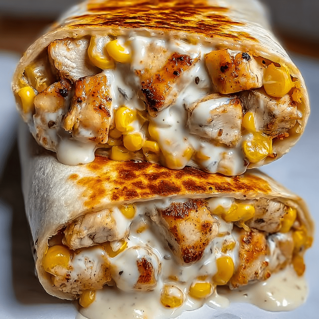 The Best Cheesy Garlic Chicken Wraps Recipe - Recipe Image