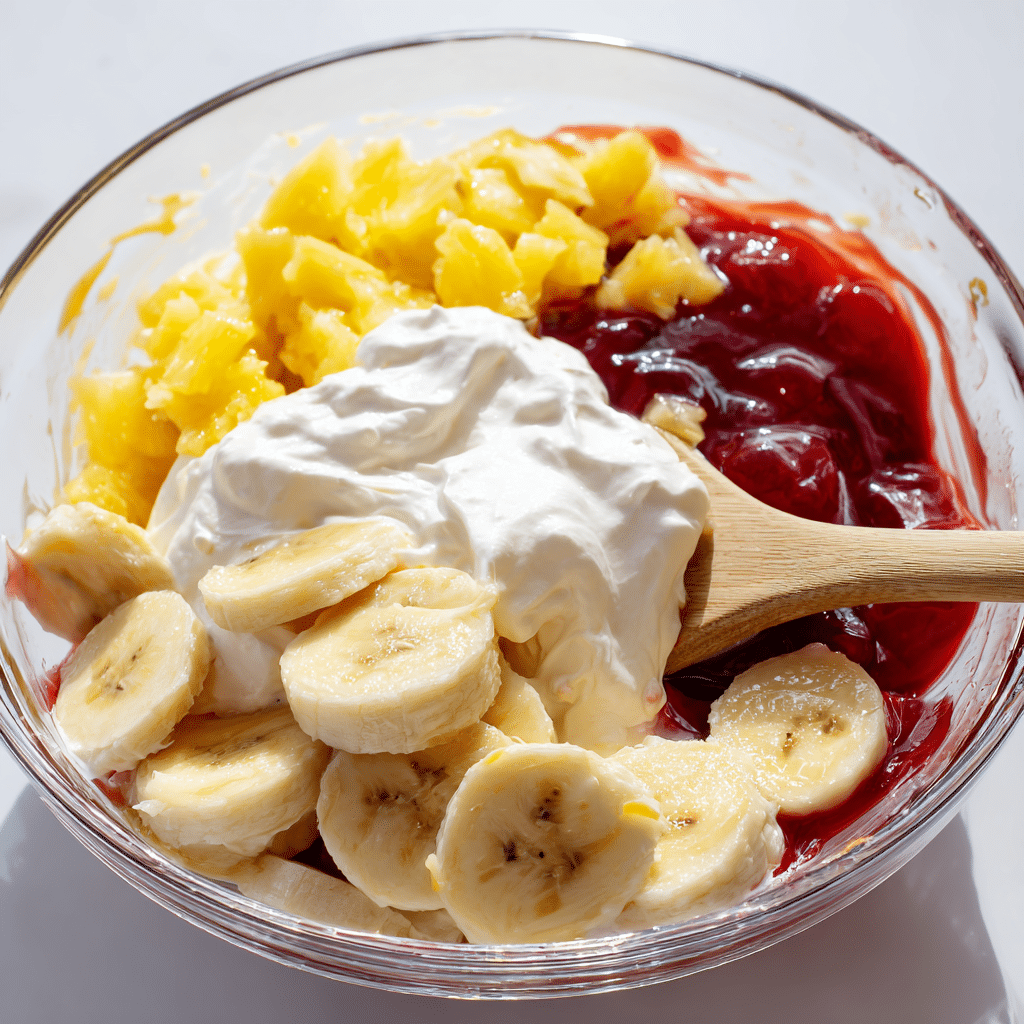 Banana Split Fluff Recipe - Recipe Image