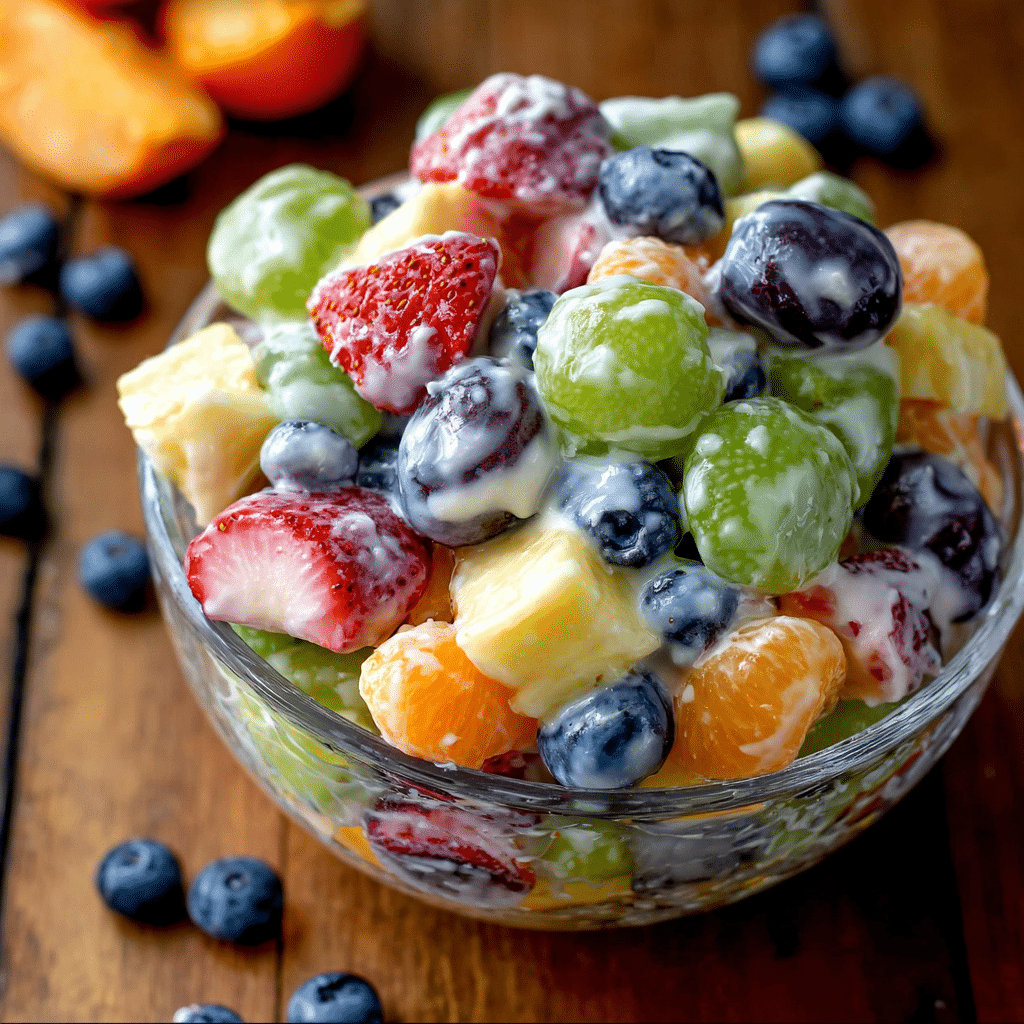Skinny Ambrosia Fruit Salad Recipe - Recipe Image