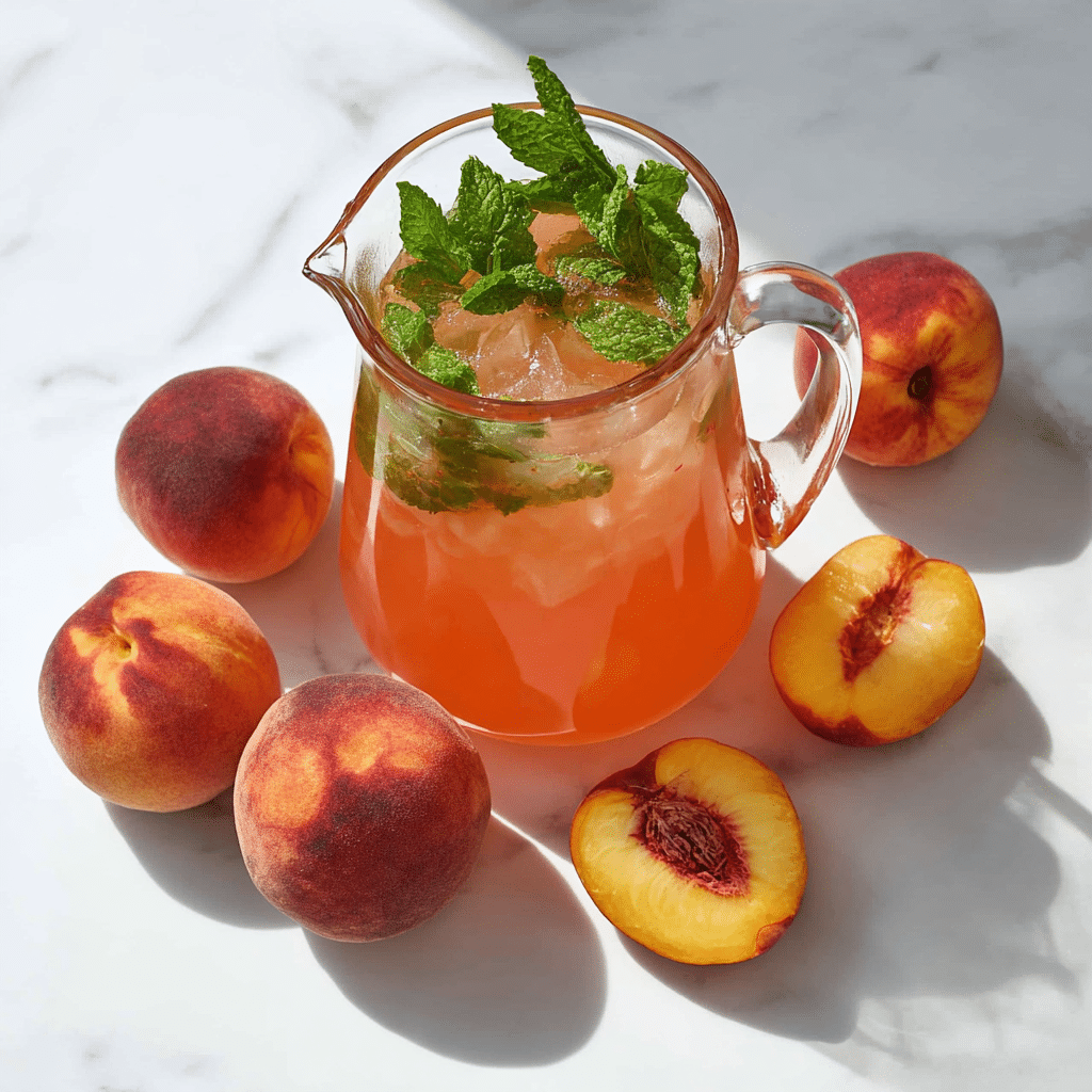 How To Make Peach Lemonade Recipe - Recipe Image