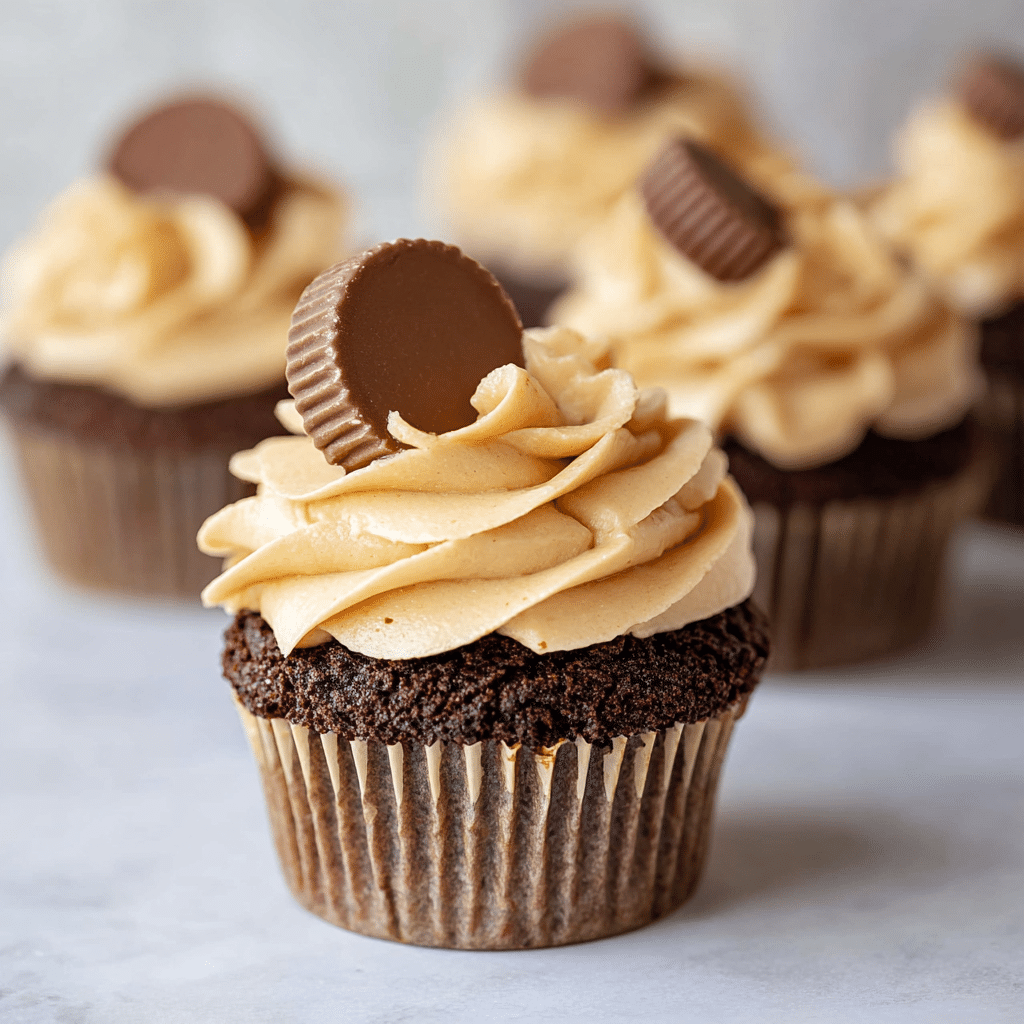 Peanut Butter Cup Cupcakes Recipe - Recipe Image