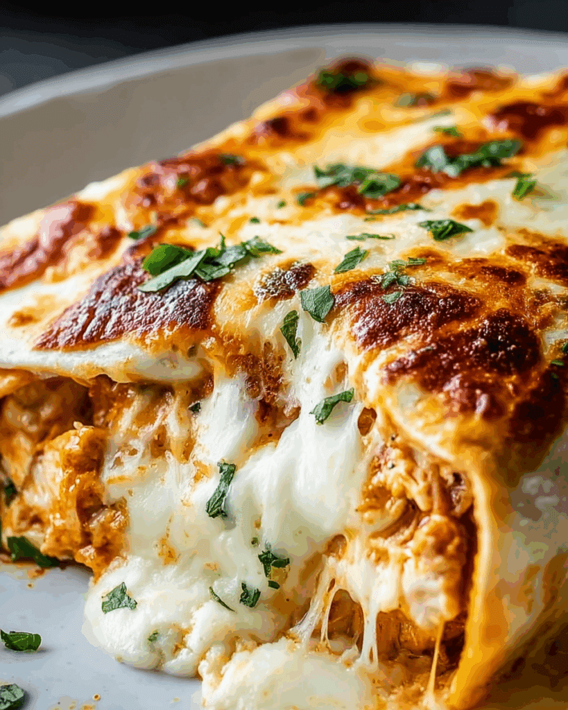 The Best Cheesy Garlic Chicken Wraps Ever! Recipe