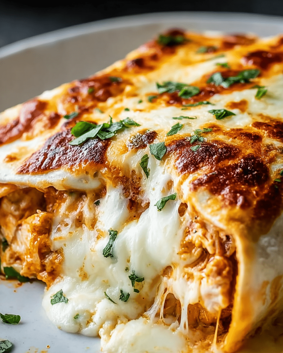 The Best Cheesy Garlic Chicken Wraps Ever! Recipe