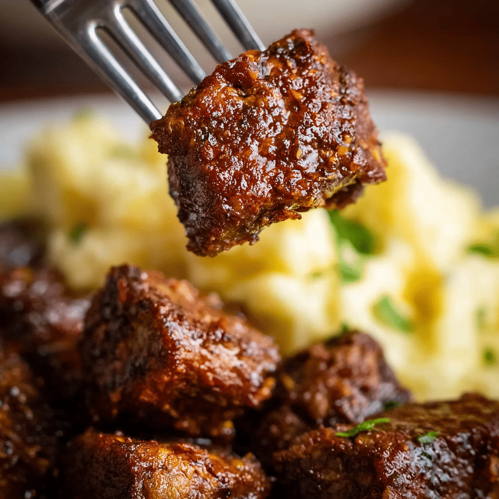 Cajun Garlic Butter Steak Bites Recipe - Recipe Image
