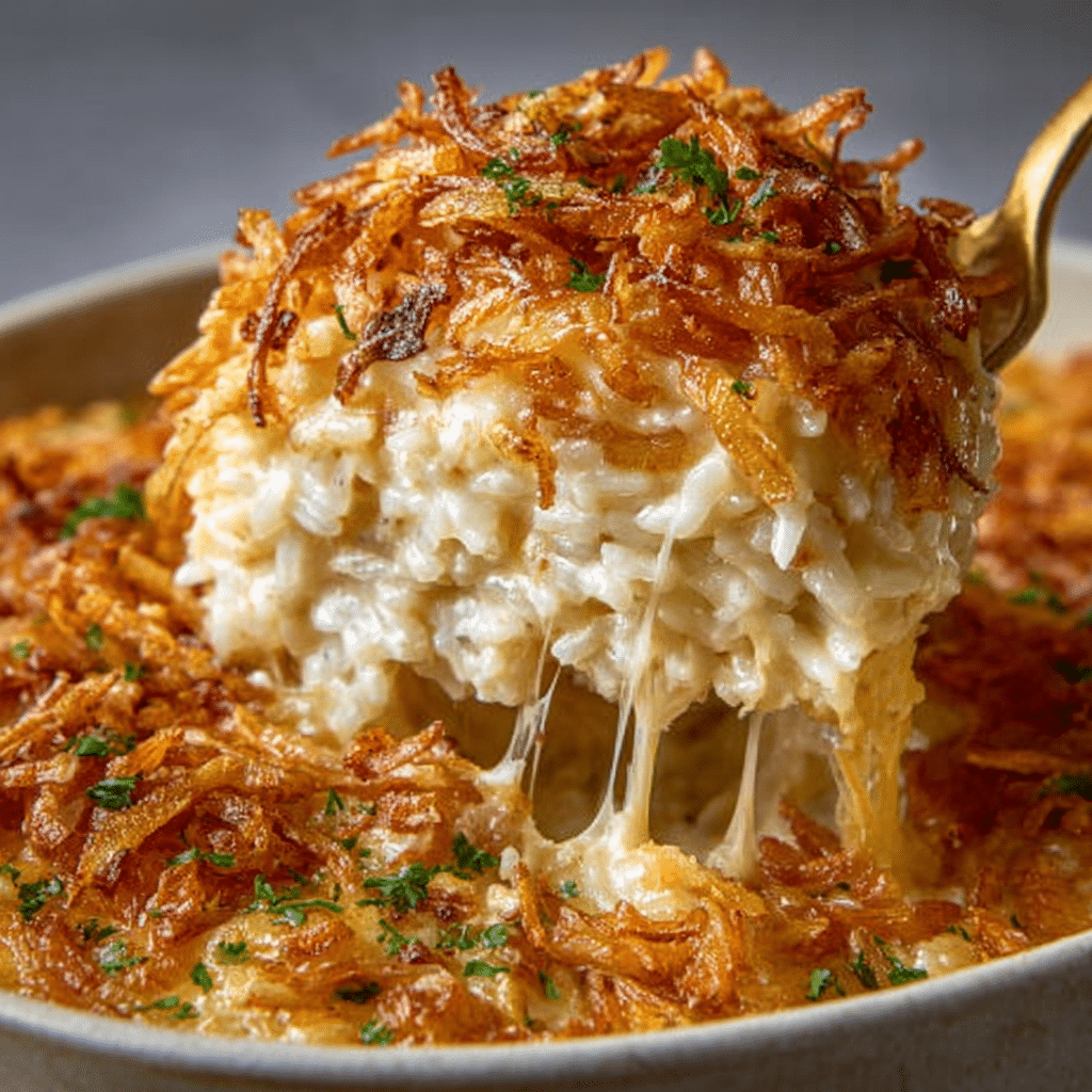 French Onion Chicken Rice Casserole Recipe - Recipe Image