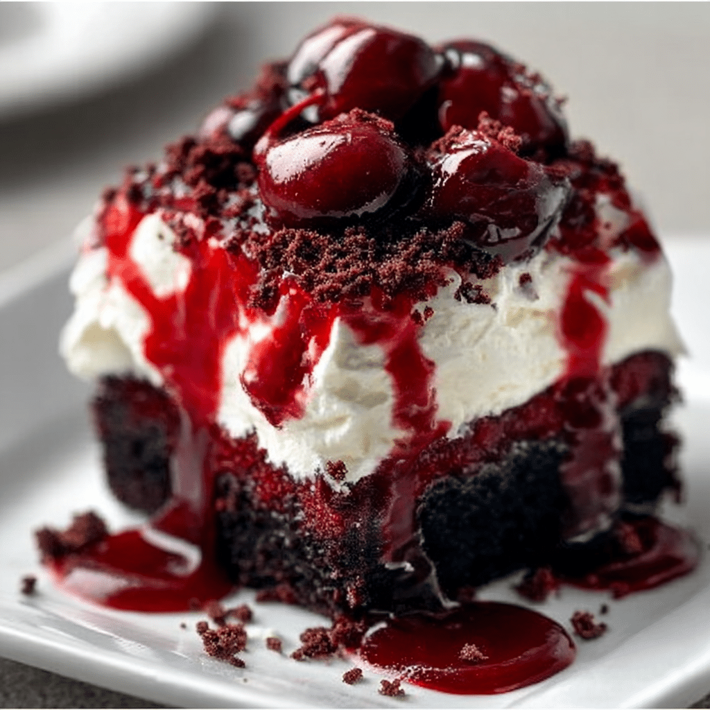 Black Forest Poke Cake Recipe - Recipe Image