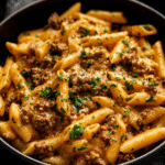 High Protein Creamy Beef Pasta Recipe